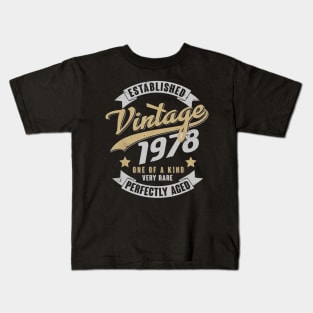 Vintage 1978 42nd Birthday Best Birtthday Gift Kids T-Shirt